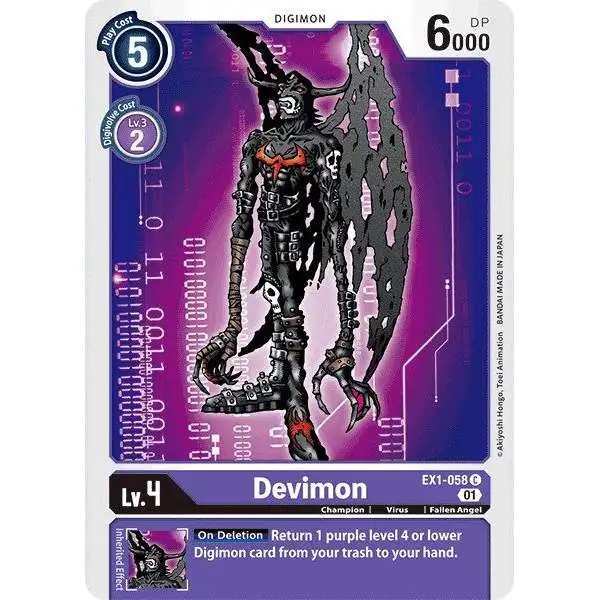 Digimon Trading Card Game Classic Collection Common Devimon EX1-058