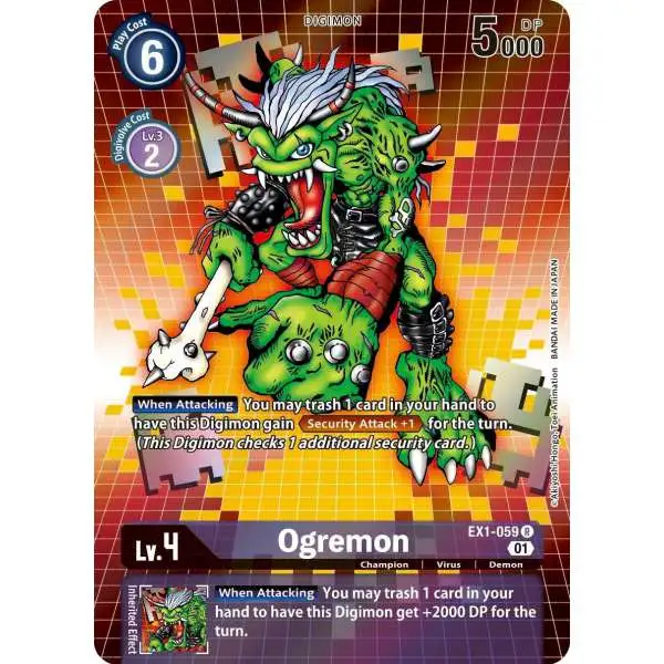 Digimon Trading Card Game Classic Collection Rare Ogremon EX1-059 [Alternate Art]