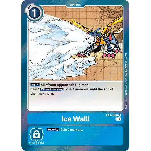 Digimon Trading Card Game Classic Collection Rare Ice Wall! EX1-068