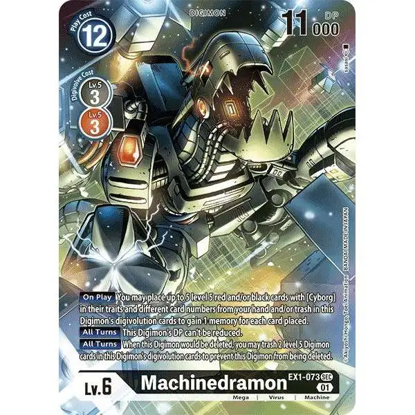 Digimon Trading Card Game Classic Collection Secret Rare Machinedramon EX1-073 [Alternate Art]