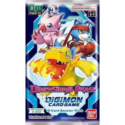 Digimon Trading Card Game Dimensional Phase Booster Pack BT-11 [ENGLISH, 12 Cards]