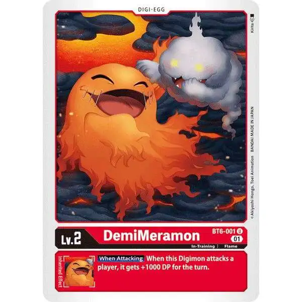 Digimon Trading Card Game Double Diamond Uncommon DemiMeramon BT6-001