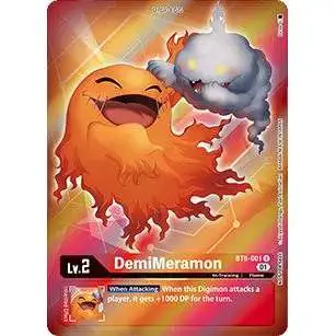 Digimon Trading Card Game Double Diamond Uncommon DemiMeramon BT6-001 [Box Topper]