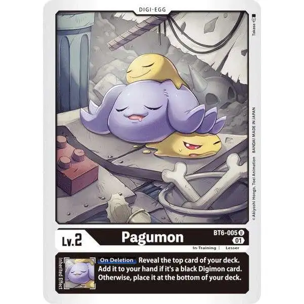 Digimon Trading Card Game Double Diamond Uncommon Pagumon BT6-005