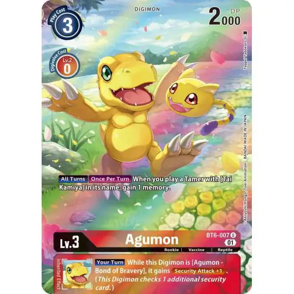 Digimon Trading Card Game Double Diamond Uncommon Agumon BT6-007 [Alternate Art]