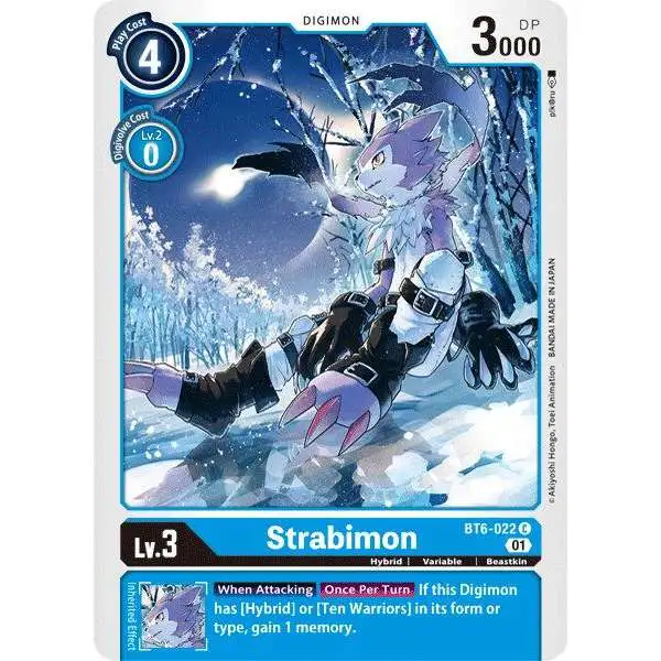 Digimon Trading Card Game Double Diamond Common Strabimon BT6-022
