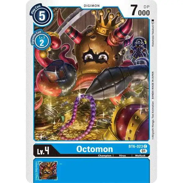 Digimon Trading Card Game Double Diamond Common Octomon BT6-023