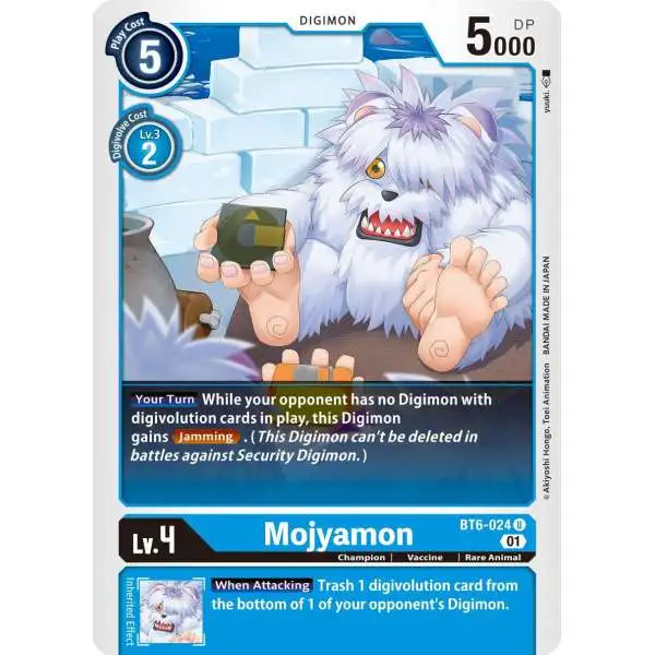 Digimon Trading Card Game Double Diamond Uncommon Mojyamon BT6-024