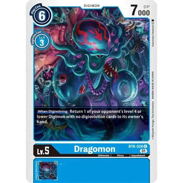 Digimon Trading Card Game Double Diamond Common Dragomon BT6-026