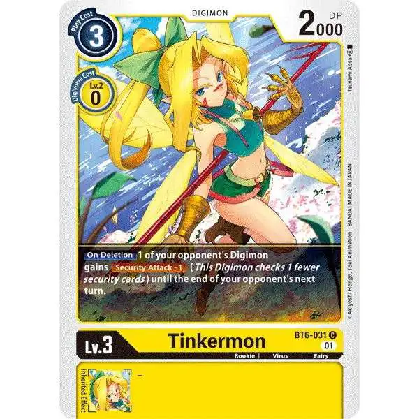 Digimon Trading Card Game Double Diamond Common Tinkermon BT6-031