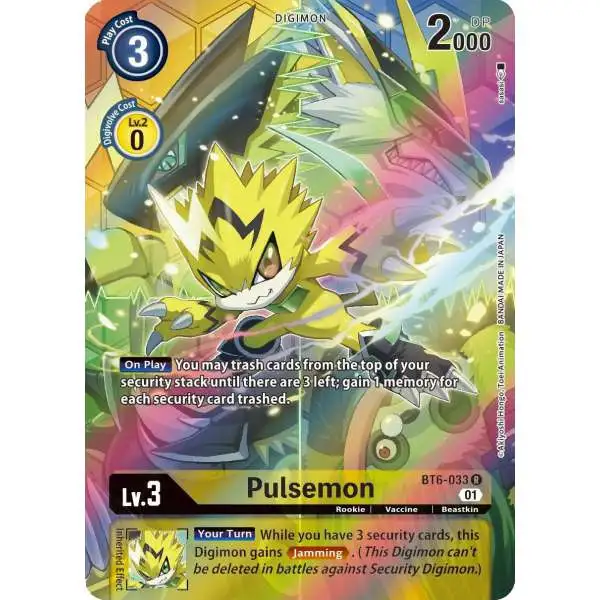 Digimon Trading Card Game Double Diamond Rare Pulsemon BT6-033 [Alternate Art]