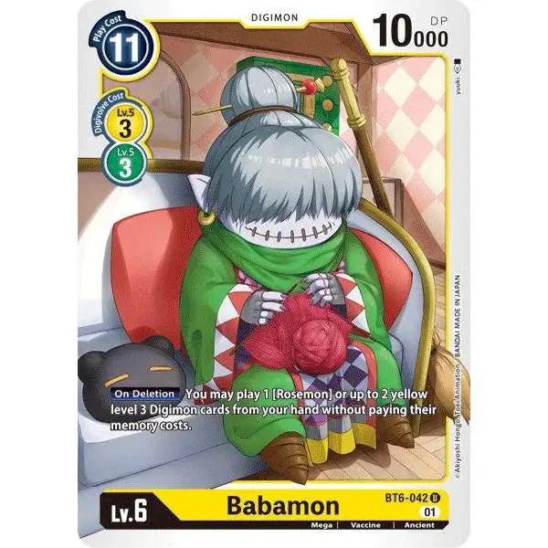 Digimon Trading Card Game Double Diamond Uncommon Babamon BT6-042