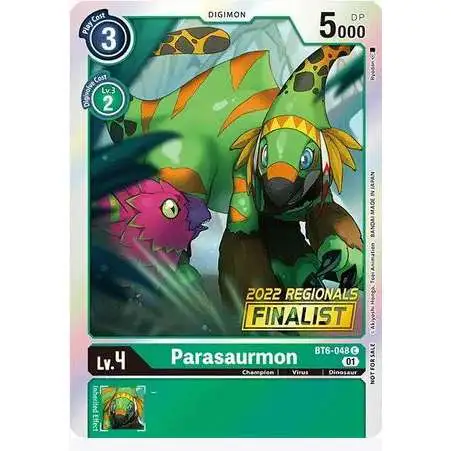 Digimon Trading Card Game Double Diamond Common Parasaurmon BT6-048 [2022 Championship Online Finalist]