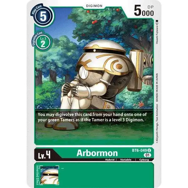 Digimon Trading Card Game Double Diamond Uncommon Arbormon BT6-049