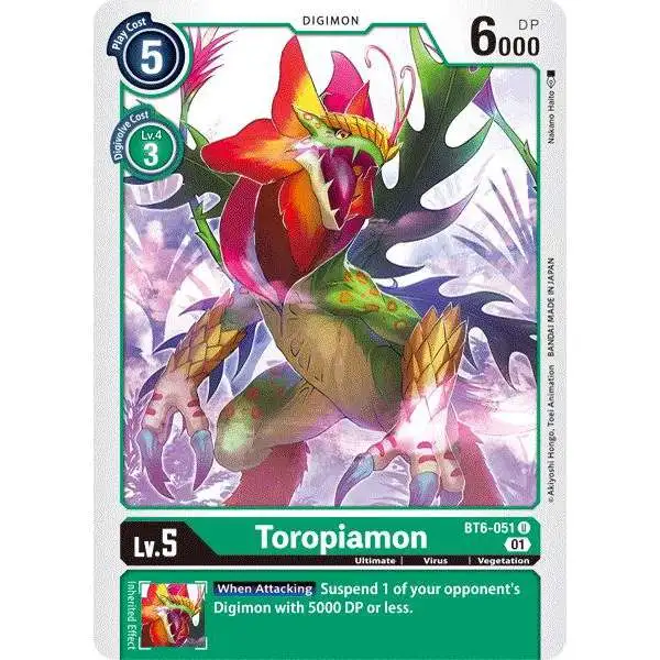 Digimon Trading Card Game Double Diamond Uncommon Toropiamon BT6-051