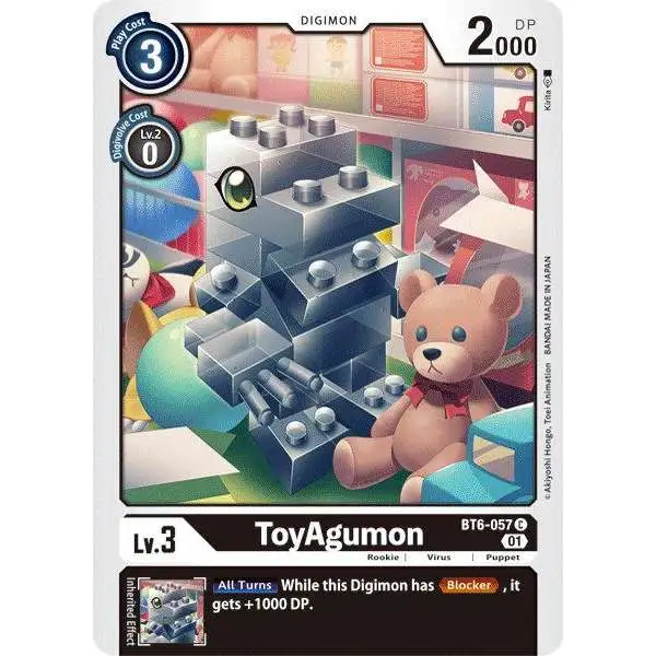 Digimon Trading Card Game Double Diamond Common ToyAgumon BT6-057