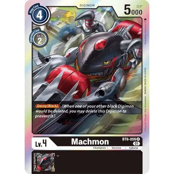 Digimon Trading Card Game Double Diamond Rare Machmon BT6-059
