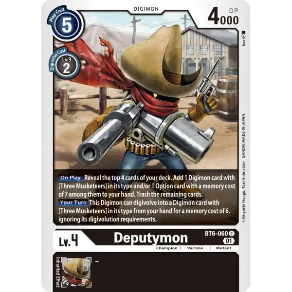 Digimon Trading Card Game Double Diamond Common Deputymon BT6-060
