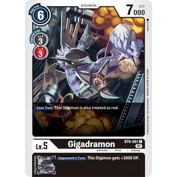 Digimon Trading Card Game Double Diamond Common Gigadramon BT6-061