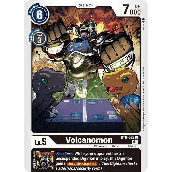 Digimon Trading Card Game Double Diamond Uncommon Volcanomon BT6-062
