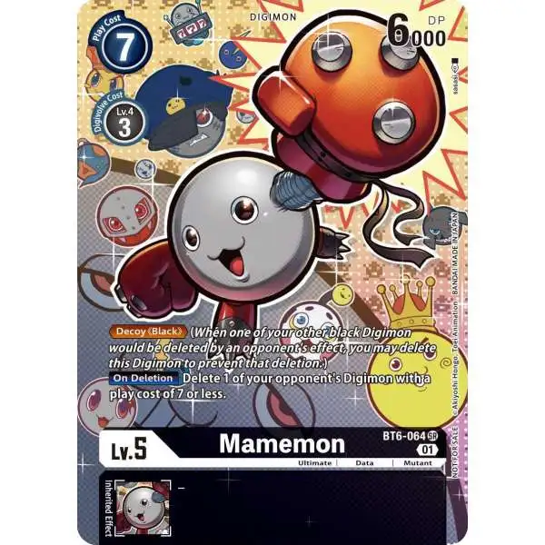 Digimon Trading Card Game Double Diamond Super Rare Mamemon BT6-064 [Alternate Art]