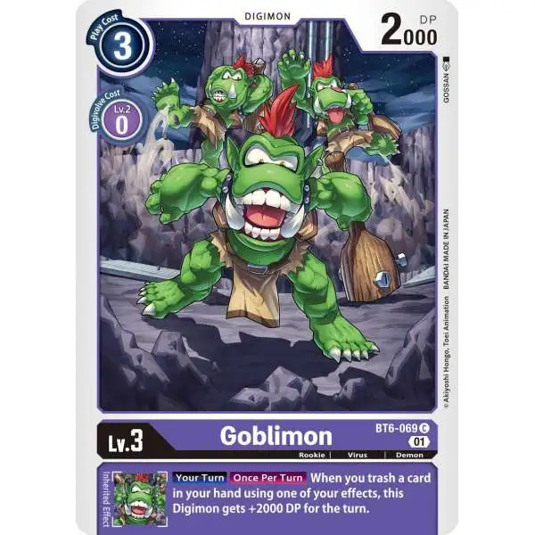 Digimon Trading Card Game Double Diamond Common Goblimon BT6-069