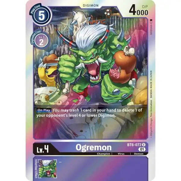 Digimon Trading Card Game Double Diamond Rare Ogremon BT6-072