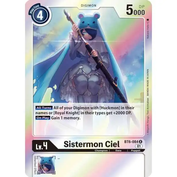 Digimon Trading Card Game Double Diamond Rare Sistermon Ciel BT6-084
