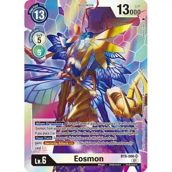 Digimon Trading Card Game Double Diamond Super Rare Eosmon - BT6-086 BT6-086