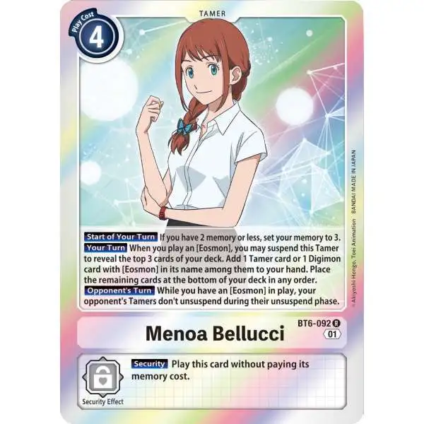 Digimon Trading Card Game Double Diamond Rare Menoa Belluci BT6-092