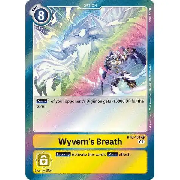 Digimon Trading Card Game Double Diamond Rare Wyvern's Breath BT6-101