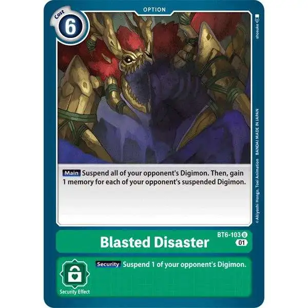 Digimon Trading Card Game Double Diamond Uncommon Blasted Disaster BT6-103