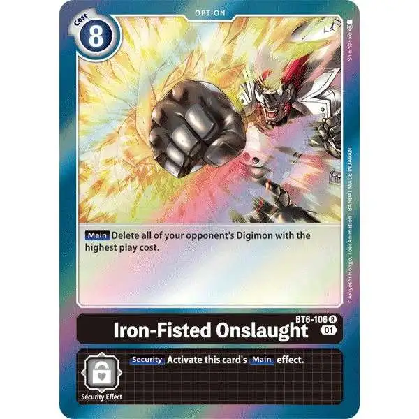 Digimon Trading Card Game Double Diamond Rare Iron-Fisted Onslaught BT6-106
