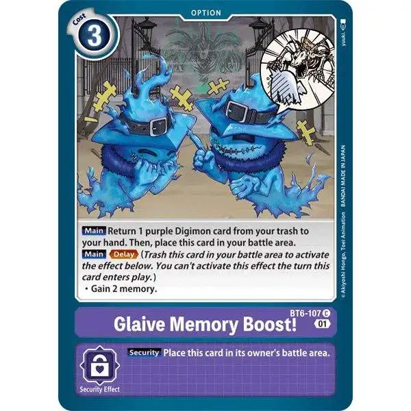 Digimon Trading Card Game Double Diamond Common Glaive Memory Boost! BT6-107