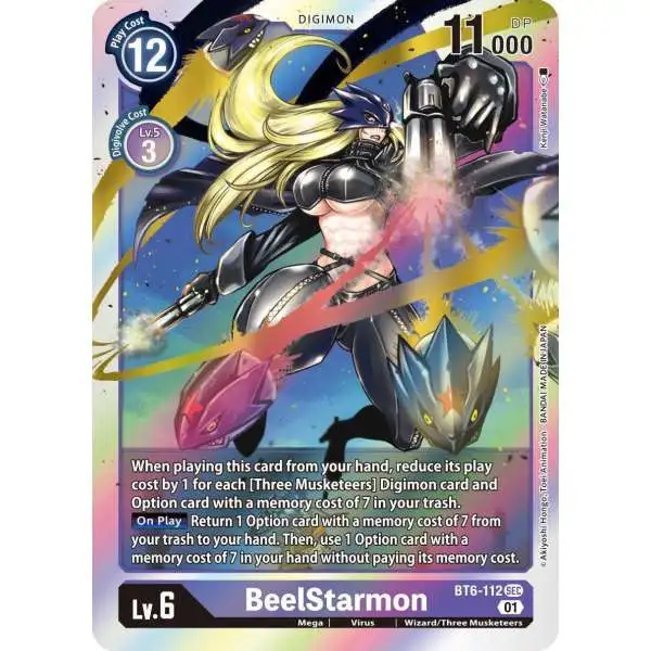 Digimon Trading Card Game Double Diamond Secret Rare BeelStarmon BT6-112