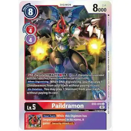 Digimon Trading Card Game Draconic Roar Uncommon Paildramon EX3-010 [Alternate Art]