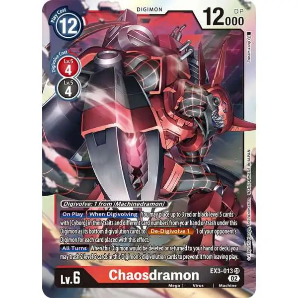 Digimon Trading Card Game Draconic Roar Super Rare Chaosdramon EX3-013