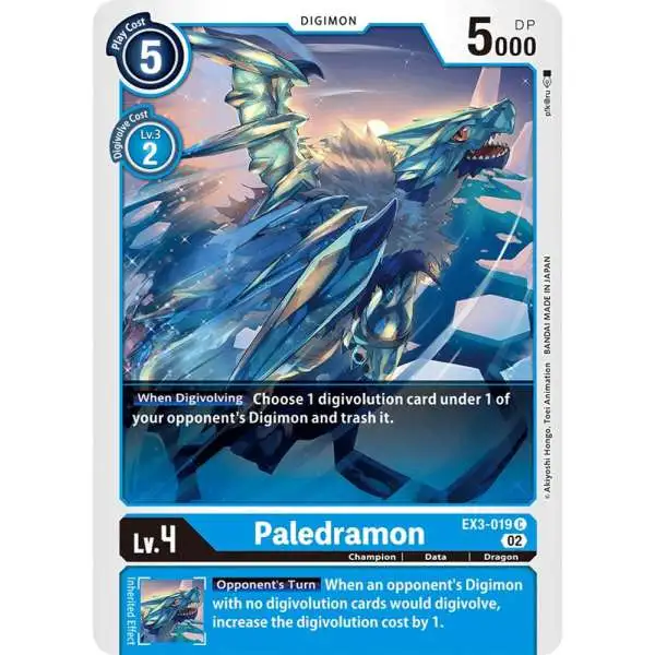 Digimon Trading Card Game Draconic Roar Common Paledramon EX3-019