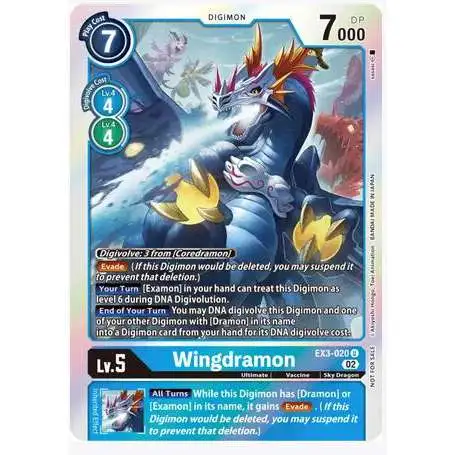Digimon Trading Card Game Draconic Roar Uncommon Wingdramon EX3-020 [Alternate Art]