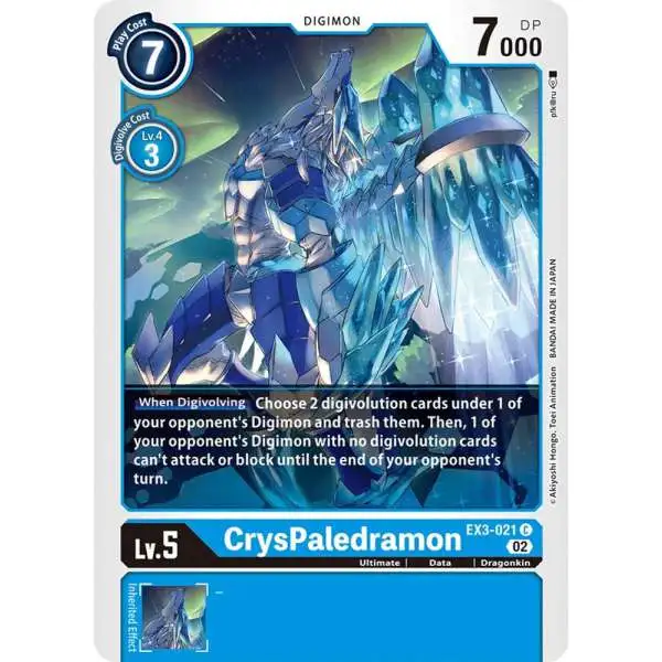 Digimon Trading Card Game Draconic Roar Common CrysPaledramon EX3-021