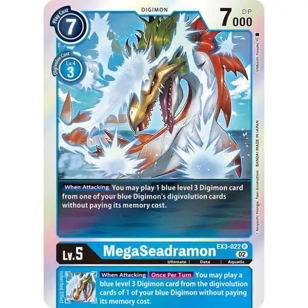 Digimon Trading Card Game Draconic Roar Rare MegaSeadramon EX3-022