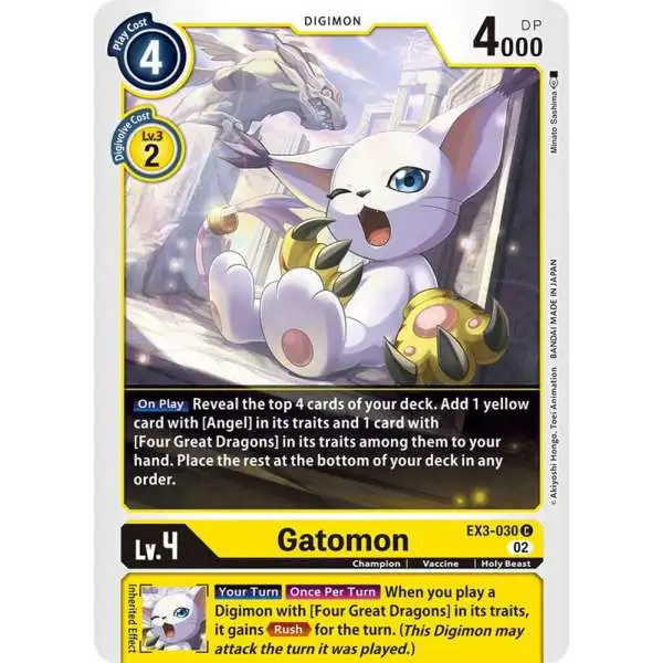 Digimon Trading Card Game Draconic Roar Common Gatomon EX3-030