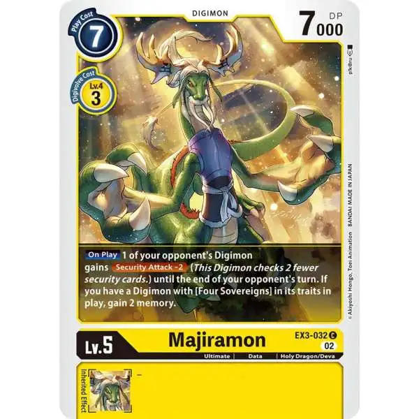 Digimon Trading Card Game Draconic Roar Common Majiramon EX3-032