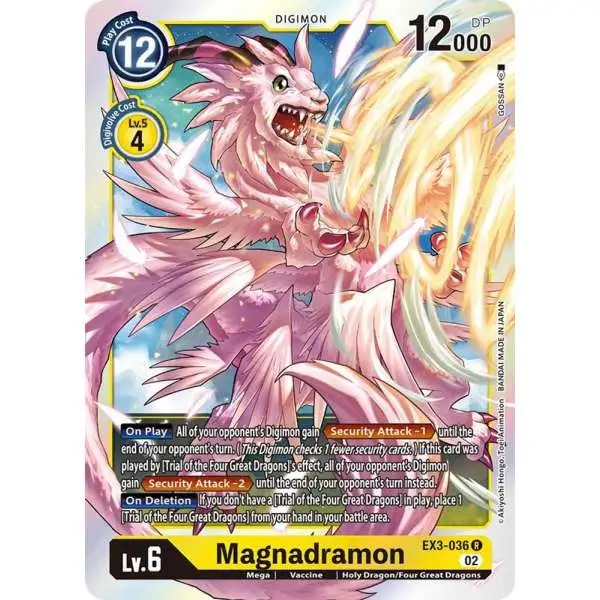 Digimon Trading Card Game Draconic Roar Rare Magnadramon EX3-036