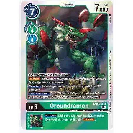Digimon Trading Card Game Draconic Roar Uncommon Groundramon EX3-041 [Alternate Art]