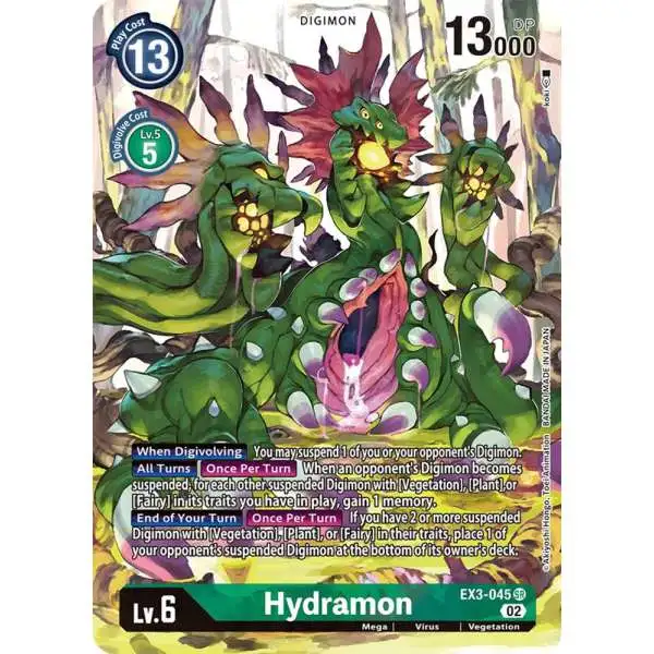 Digimon Trading Card Game Draconic Roar Super Rare Hydramon EX3-045 [Alternate Art]