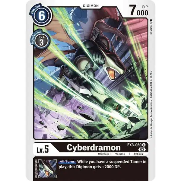 Digimon Trading Card Game Draconic Roar Common Cyberdramon EX3-050