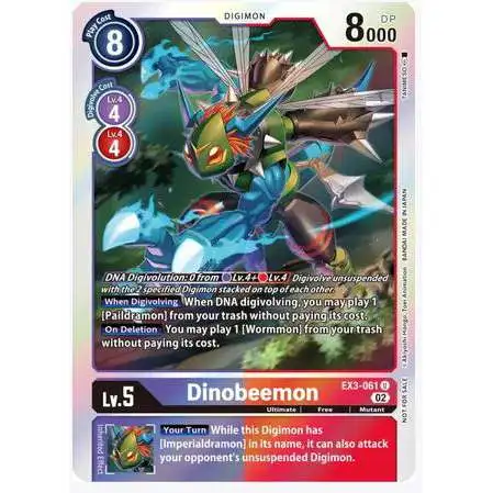 Digimon Trading Card Game Draconic Roar Uncommon Dinobeemon EX3-061 [Alternate Art]