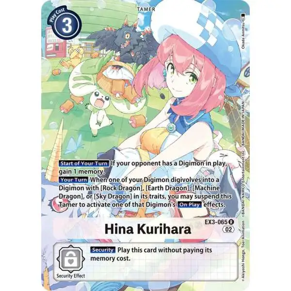 Digimon Trading Card Game Draconic Roar Rare Hina Kurihara EX3-065 [Alternate Art]