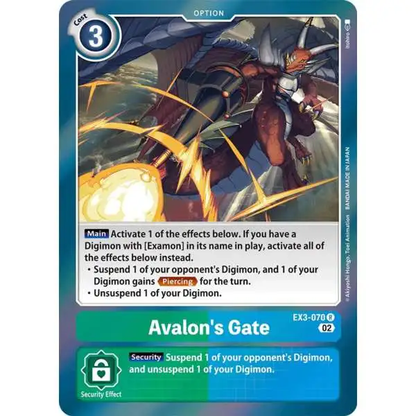 Digimon Trading Card Game Draconic Roar Rare Avalon's Gate EX3-070